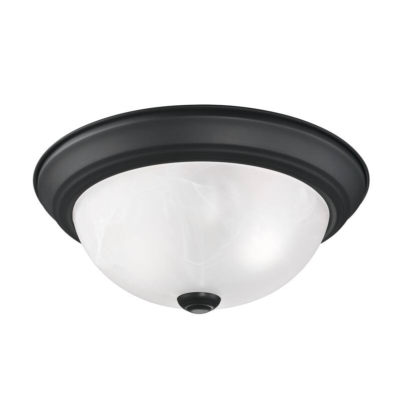 Design House Traditional 2 Pack 2-Light Indoor Dimmable Ceiling Light - Matte Black