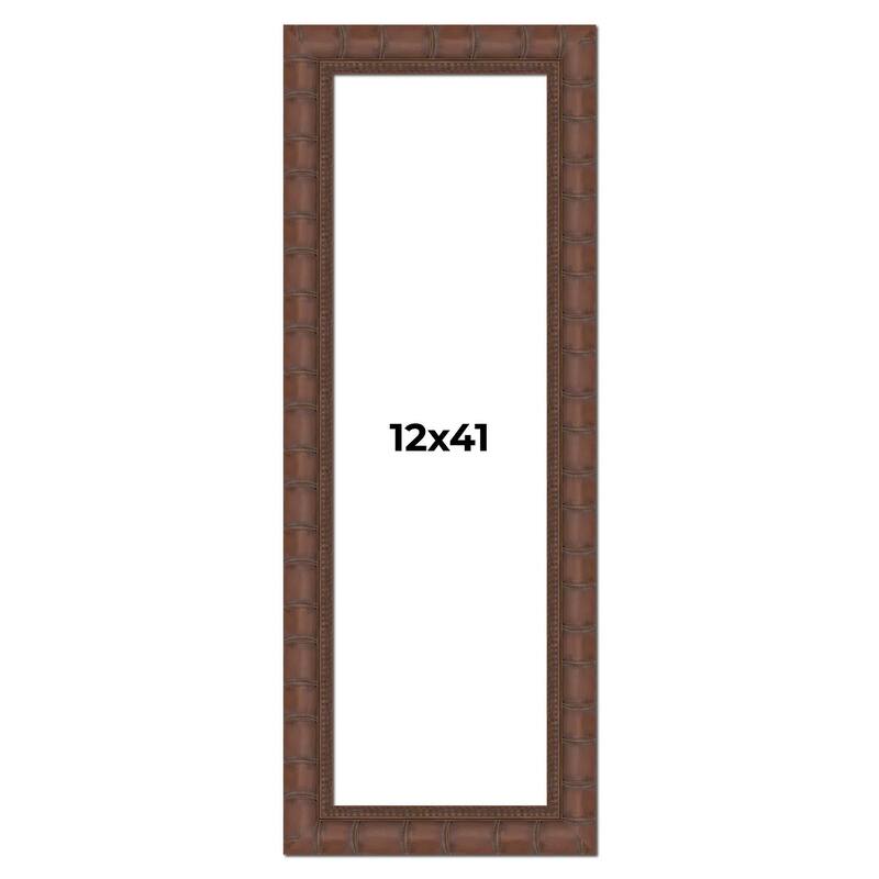12x41 Frame Pewter Solid Wood Picture Frame Width 1.625 Inches | Interior Frame Depth 0.6875 Inches