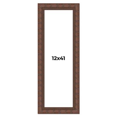12x41 Frame Pewter Solid Wood Picture Frame Width 1.625 Inches | Interior Frame Depth 0.6875 Inches