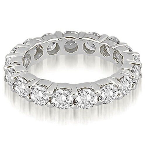 4.80 cttw. 14K White Gold Round Shared Prong Diamond Eternity Ring