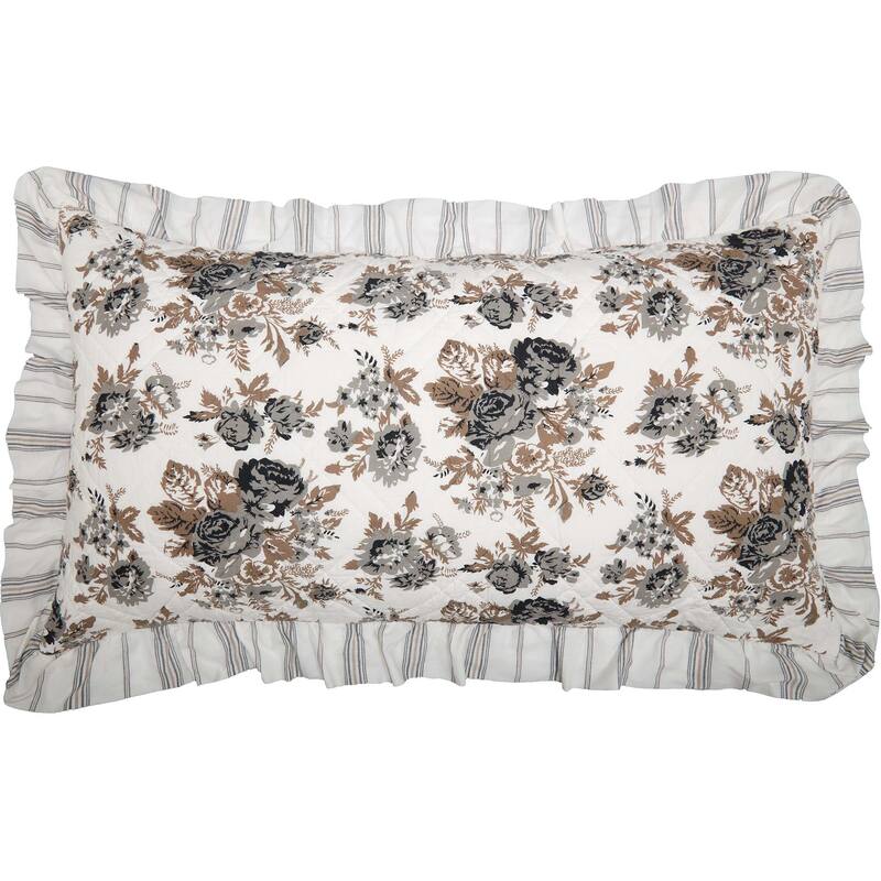 Annie Floral Sham - Blue or Portabella