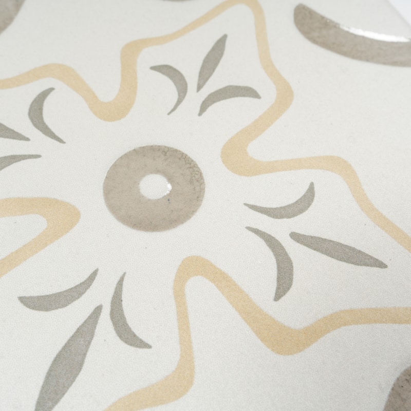 Palmera 9x9 Muted WYG Porcelain Floral Square Wall and Floor Tile (6.96 sq ft/case) - 13 Pack