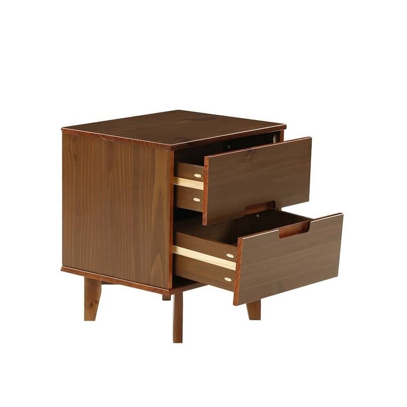 FarmHouse 2 Drawer Solid Wood Nightstand