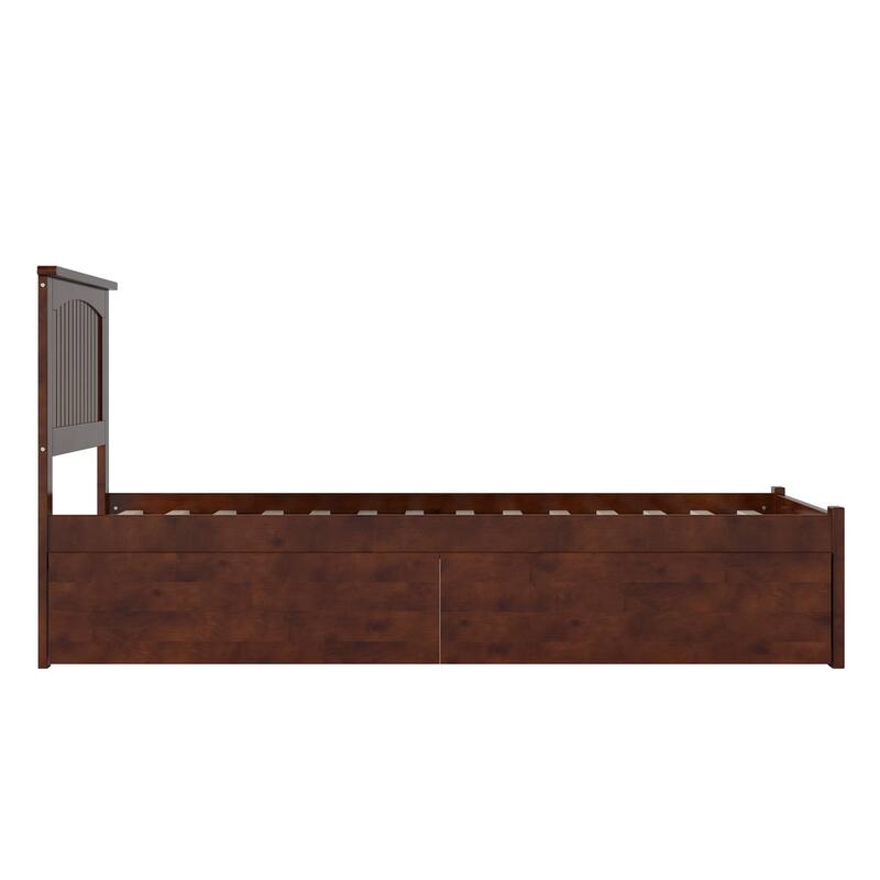 Nantucket Platform Bed with Footboard and Storage Drawers