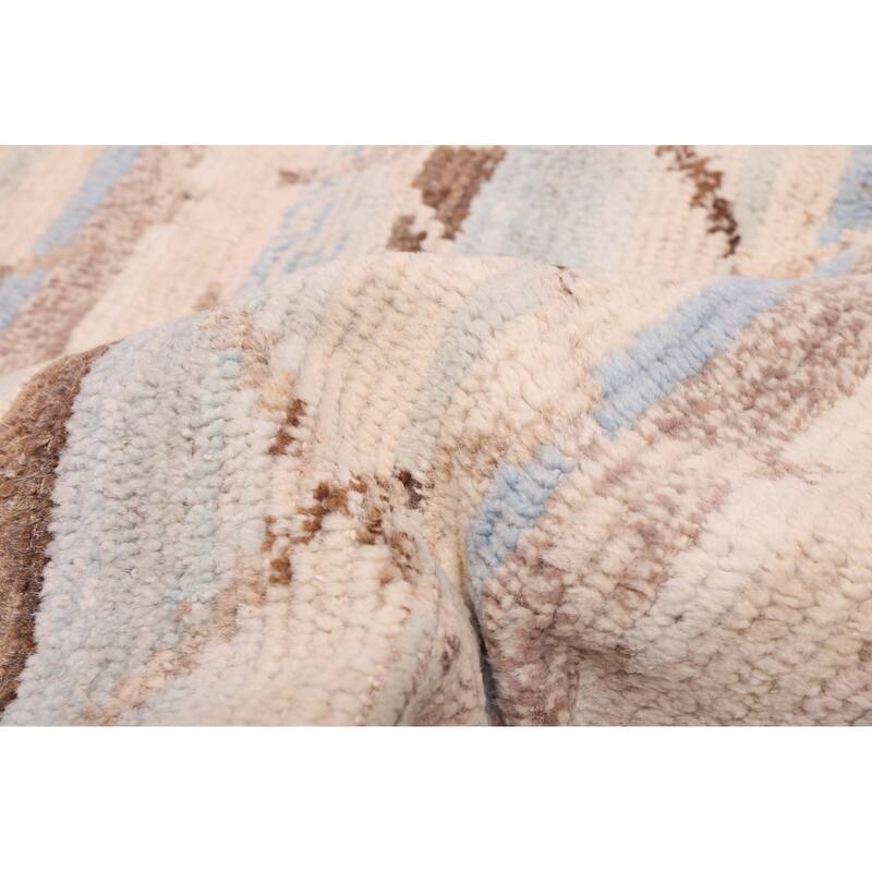 ECARPETGALLERY Hand-knotted Pak Finest Marrakesh Ivory Wool Rug - 8'1 x 9'8