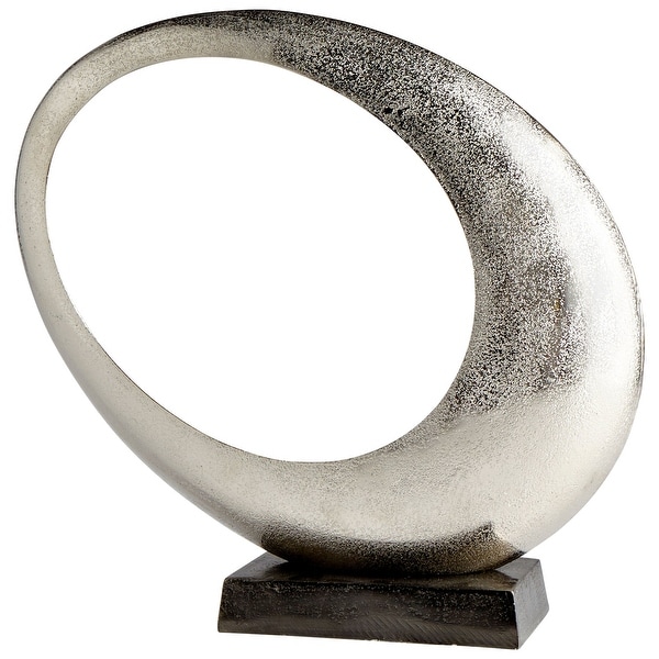 Cyan Design 08897 Clearly Through Aluminum Abstract Statue - Raw Nickel
