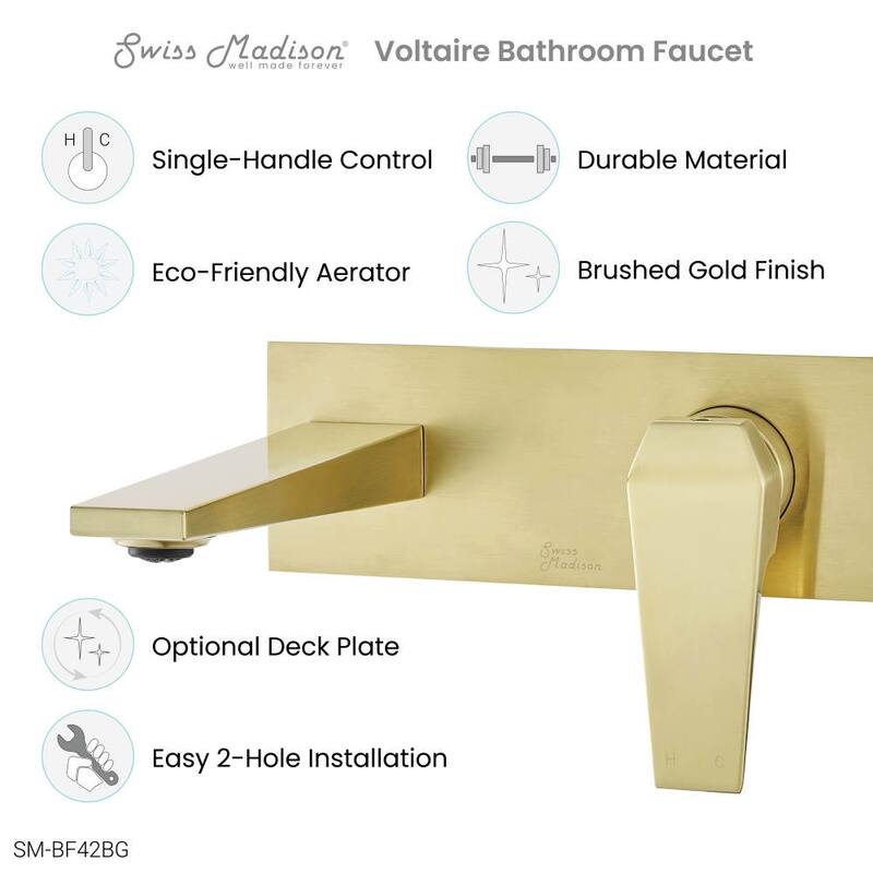 Voltaire Single-Handle Wall-Mount Bathroom Faucet