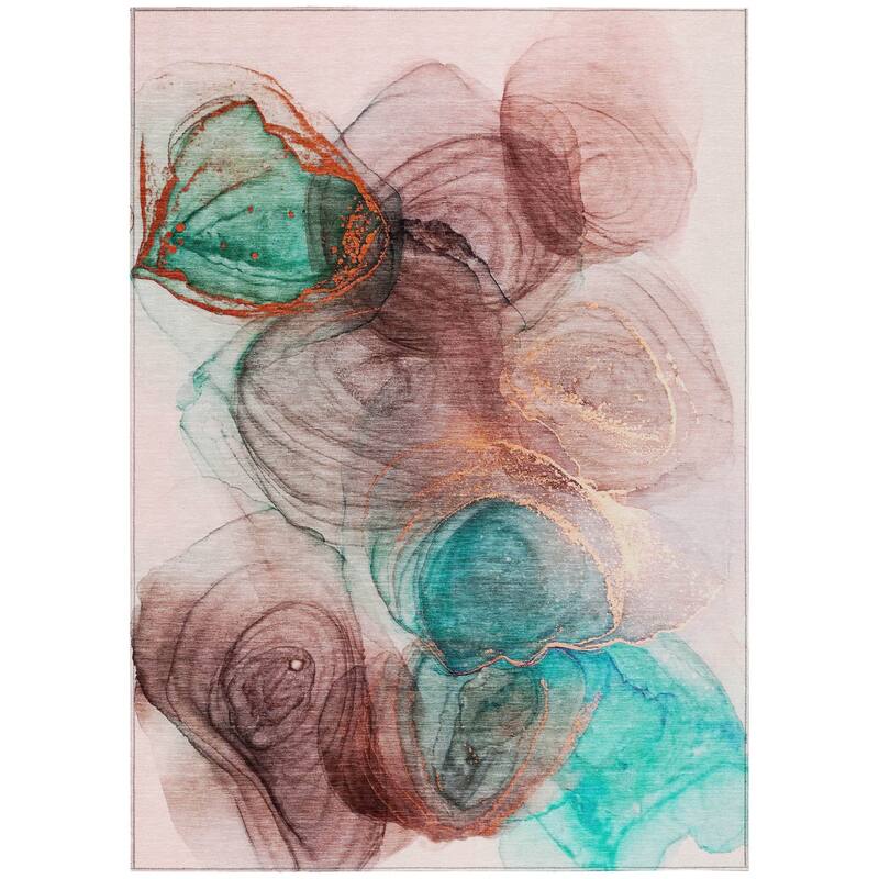 Gane Unique Abstract Weather Resistant Versatile Elegance Outdoor Rug