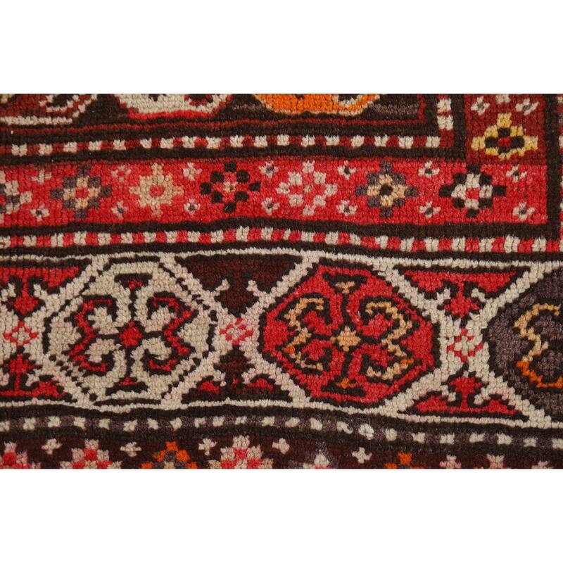 Pre-1900 Antique Vegetable Dye Kazak Runner Wool Carpet - 3'9" x 10'0"