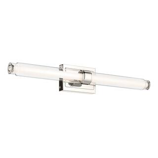Kichler Lighting Laurene 31" Linear Bath Bar Large LED with Clear Glass in Polished Nickel