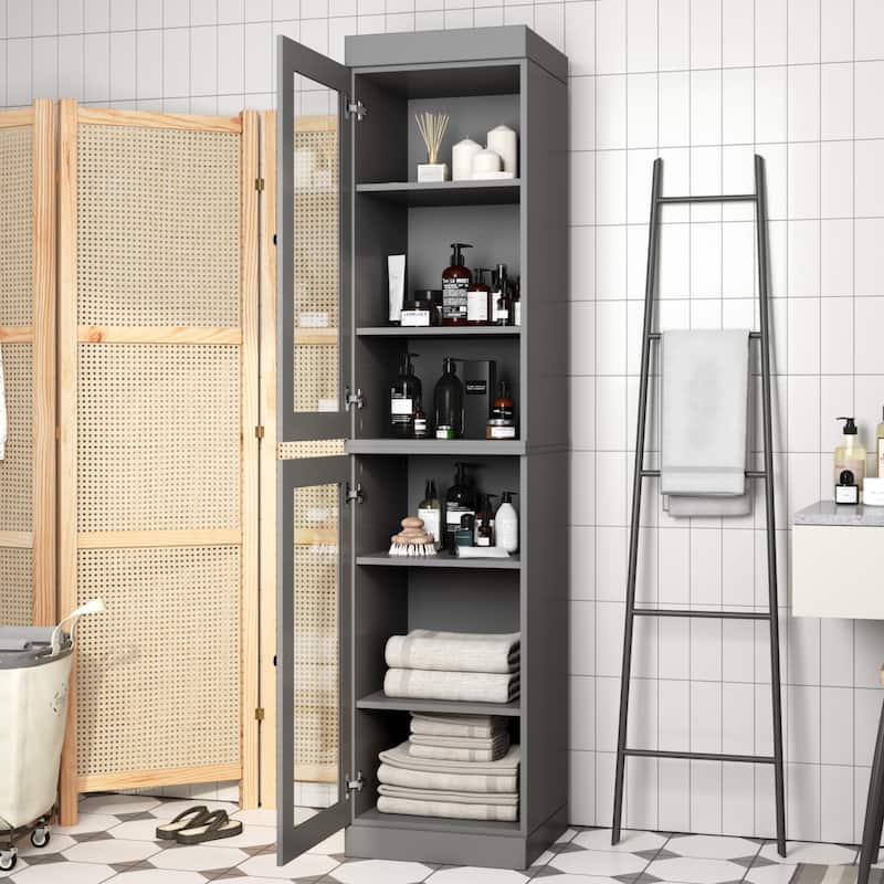 100% Solid Wood 16.5" Bathroom Cabinet with Optional Doors by Palace Imports