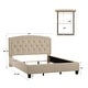 preview thumbnail 14 of 43, Fontana Adjustable Diamond-tufted Arched Back Bed by iNSPIRE Q Classic