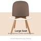 preview thumbnail 52 of 71, Set of 4 Plastic Dining Side Chair Wood For Event Kitchen Office Event Garden Patio Cafe Indoor Outdoor