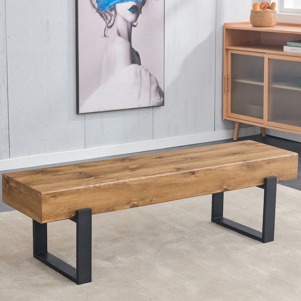 Rossetta 59" Sleek Modern Industrial Design Versatile Multi-Scenario Use Indoor Bench