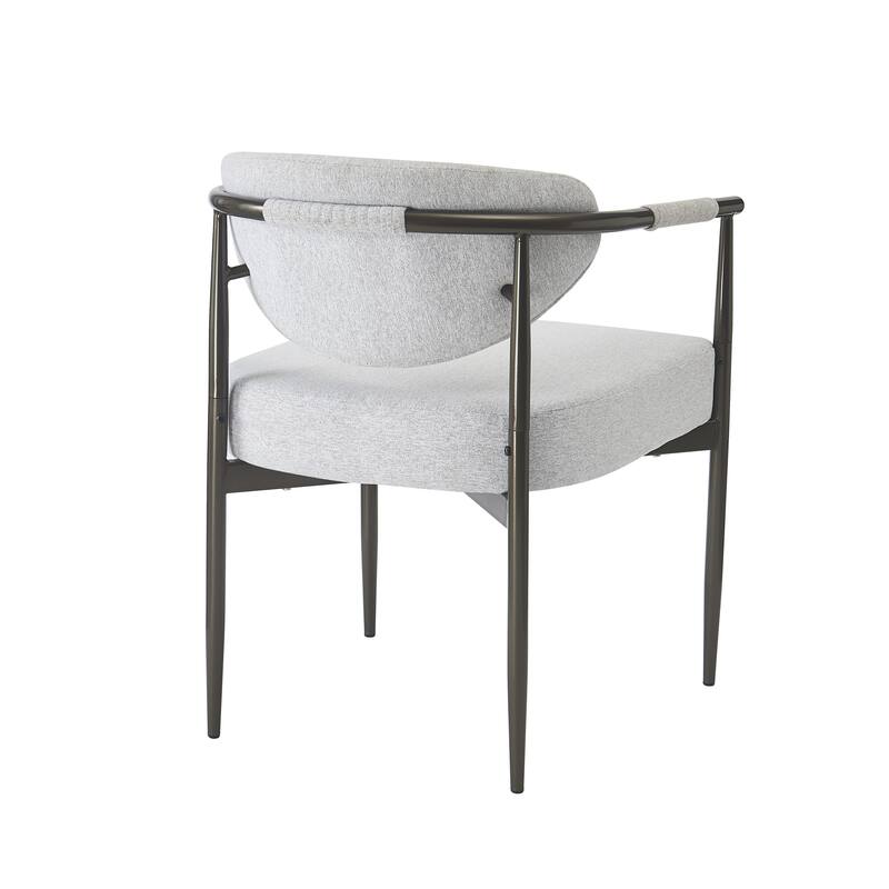 Christopher Knight Home - Thatch Iron-Frame Dining Armchairs with Upholstered Cushion (Set of 2)