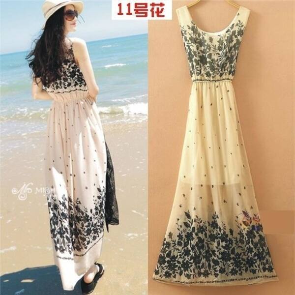 Shop Brand Boho Long Summer Style Dress Hot Evening Chiffon Longo