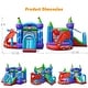 preview thumbnail 5 of 10, Kids Inflatable Bounce House Dragon Jumping Slide Bouncer Castle - Multi - 0.5 ft x 10.5 ft x 8 ft (L x D x H)