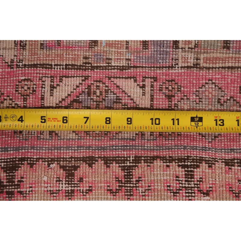 Ardebil Persian Vintage Runner Rug Handmade Hallway Wool Carpet - 3'6" x 10'3"