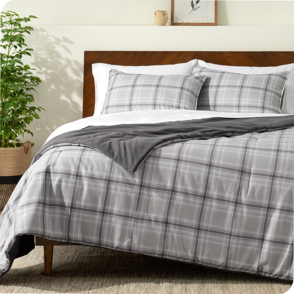 Bare Home Down Alternative Track Stitch Comforter Set