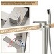 preview thumbnail 4 of 16, Freestanding Bathtub Faucet Waterfall Tub Filler Brushed Nickel Floor Mount Brass Bathroom Faucets with Hand Shower
