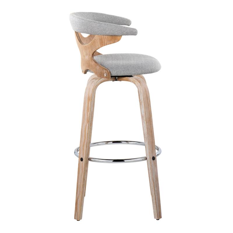 Carson Carrington Viby 30" Fixed-Height Bar Stool with Bent Wood Legs & Round Footrest (Set of 2)