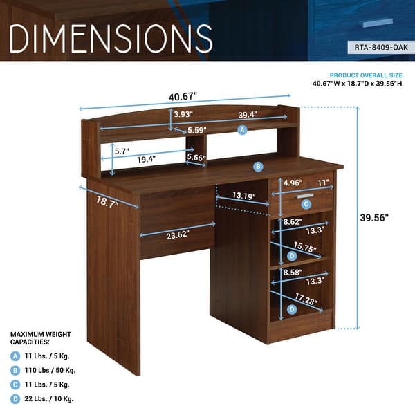 Sample Collection Desk Modern Office Computer Desk with Collection Bookcase Wooden Top Writing ...