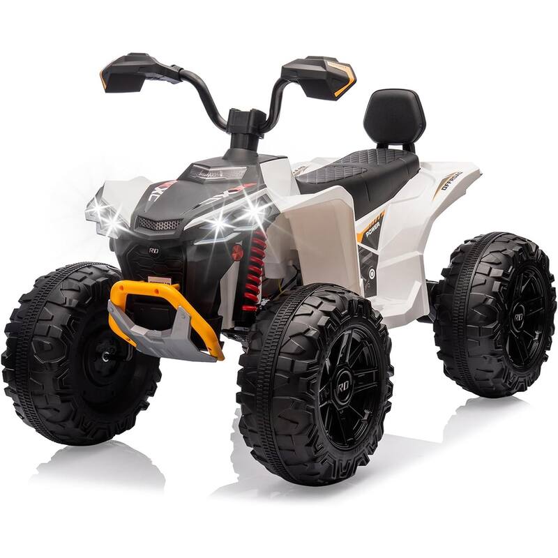 2-Seater Kids Ride-On ATV, 24V Electric Quad 4 Wheeler with 800W Motors - White