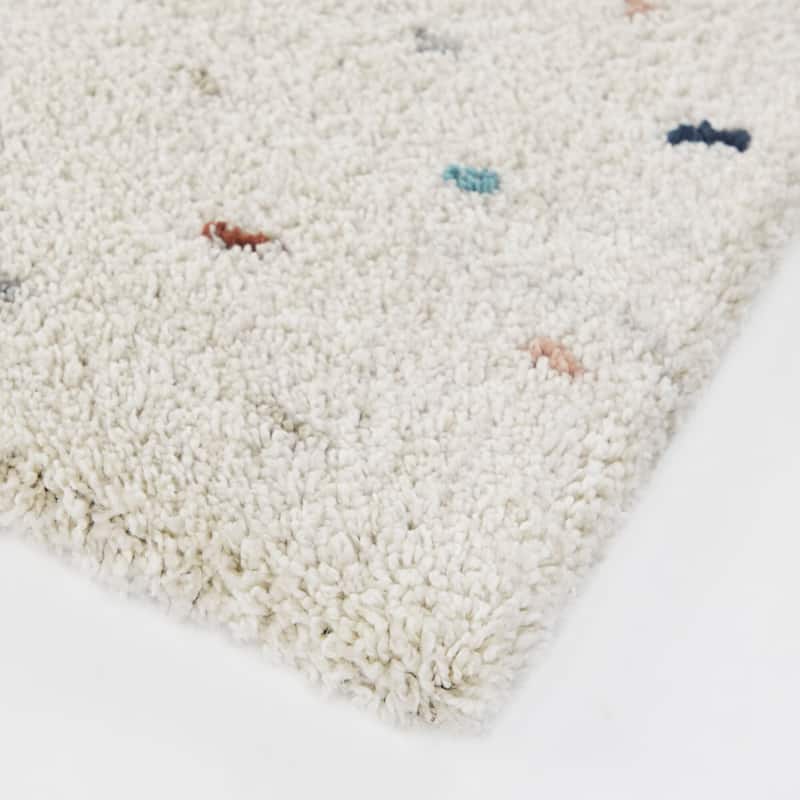Enrica Polka Dots Shag Area Rug