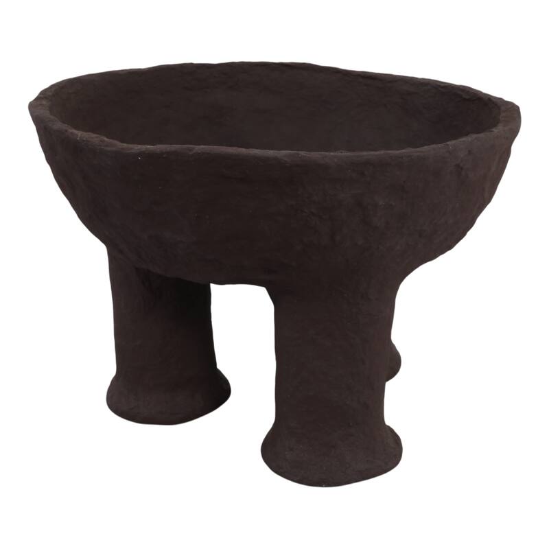 Pottery Paper Mache Decorative Bowl Unique Elevated Design Accent