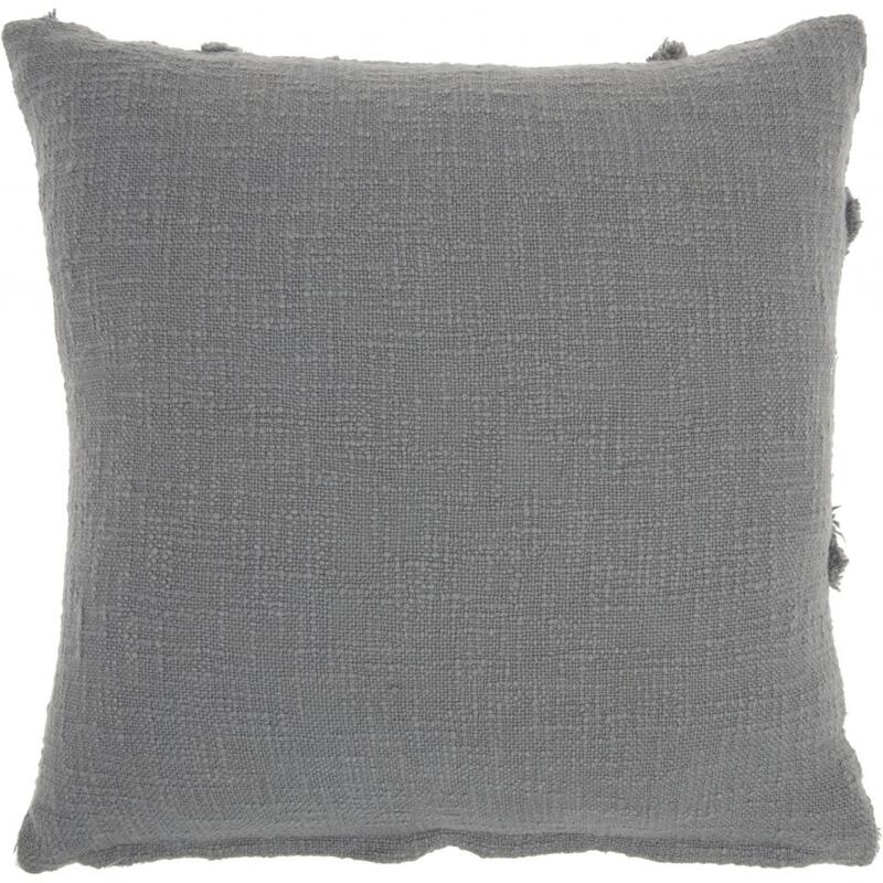 Boho Chic Blue Textured Lines Throw Pillow