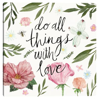 Do All Things With Love Canvas Art Print