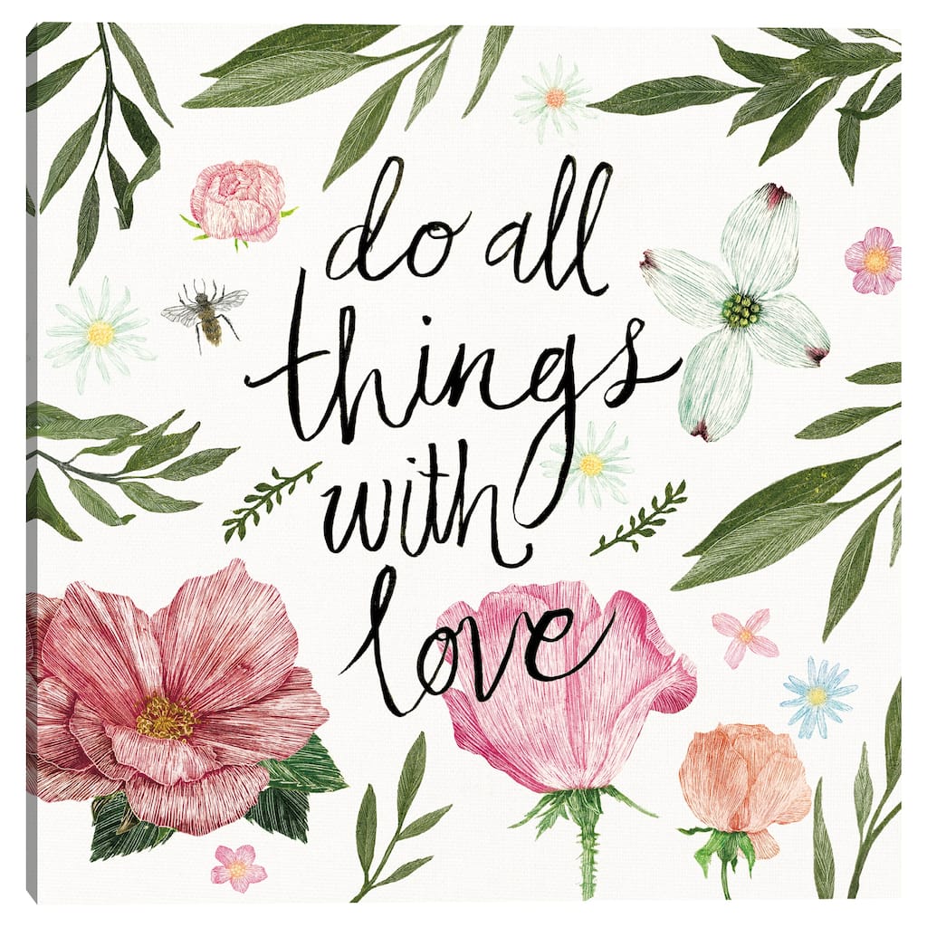 Do All Things With Love Canvas Art Print