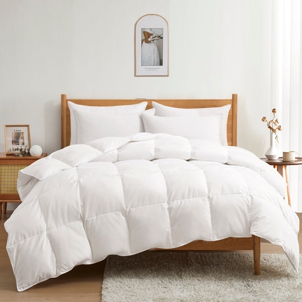 All Season Lightweight & Heavyweight White Goose Down Comforter Summer
