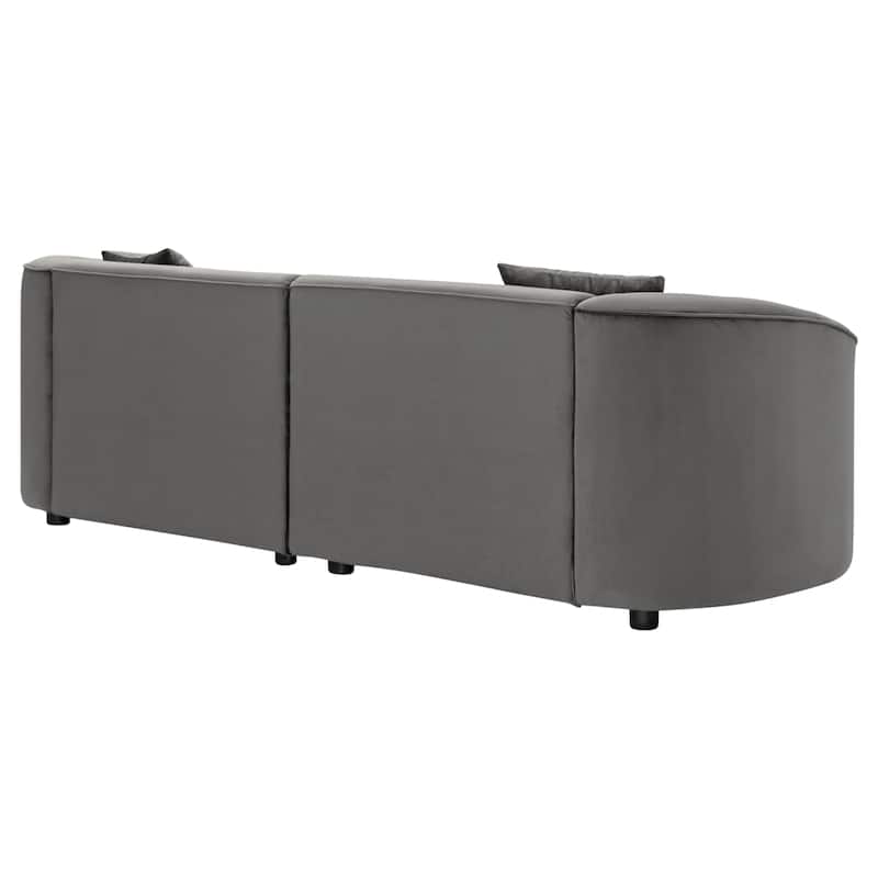Christopher Knight Home - Allegra Modern 87” 3-Seat Upholstered Curved Sofa