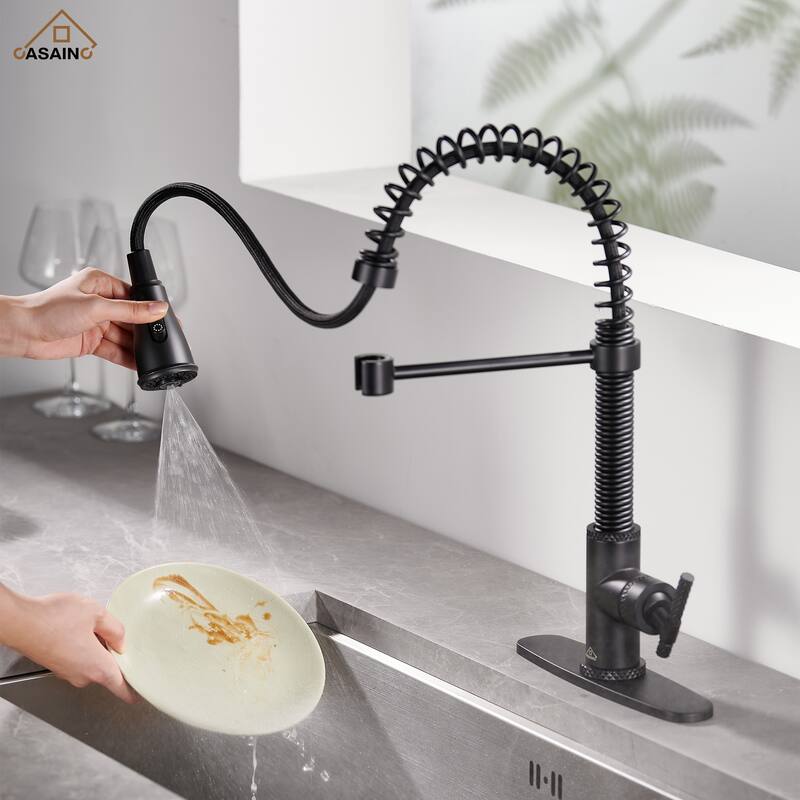 Single Handle Pull Down Sprayer Kitchen Faucet