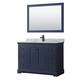 Option Dark Blue / White Carrara Marble Top / Matte Black