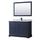 Option Dark Blue / White Carrara Marble Top / Matte Black