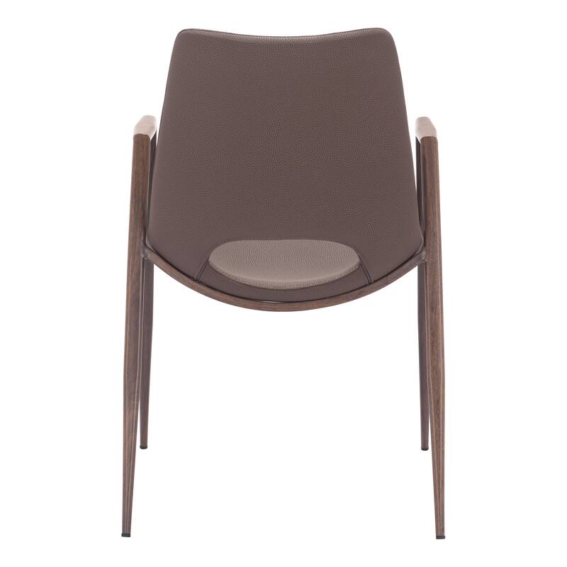 Desi Dining Chair Brown & Walnut