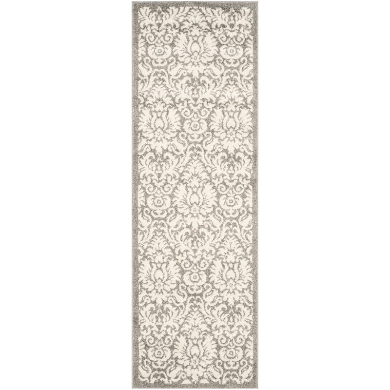 SAFAVIEH Amherst Asseline Modern Rug - 2'3" x 11' Runner - Dark Grey/Beige
