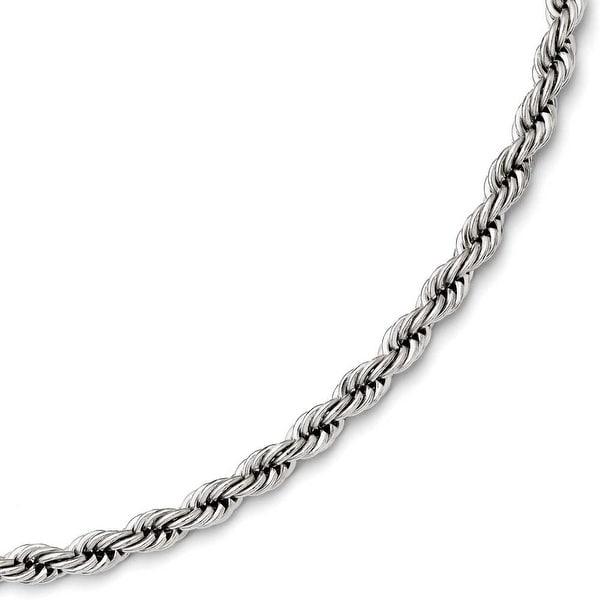 Chisel Stainless Steel Polished 7mm Rope Bracelet