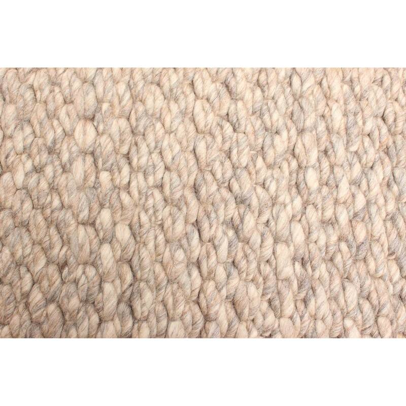 ECARPETGALLERY Braid weave Sienna Tan Wool Rug - 5'4 x 7'2