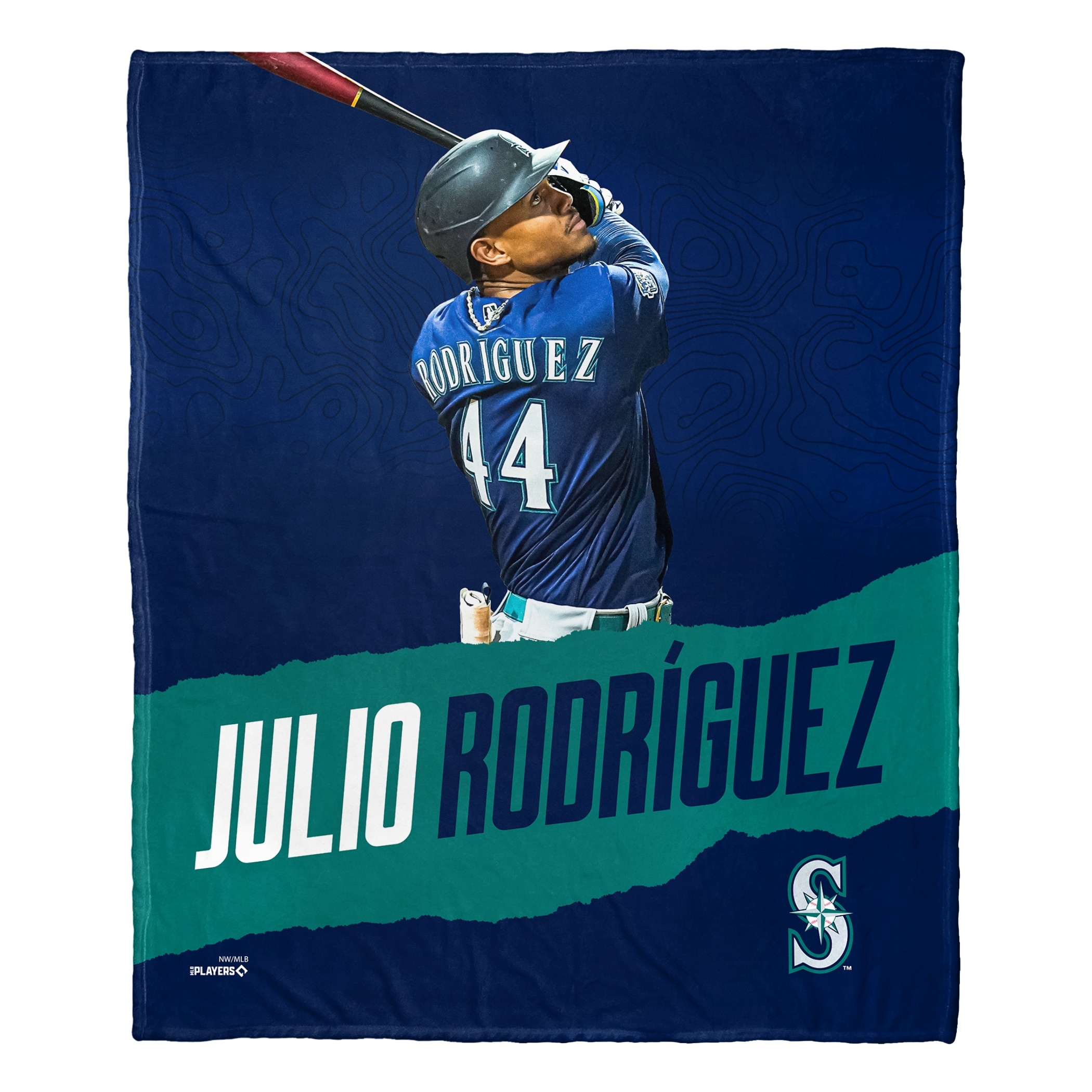 MLB Seattle Mariners Player Julio Rodriguez Silk Touch Throw Blanket