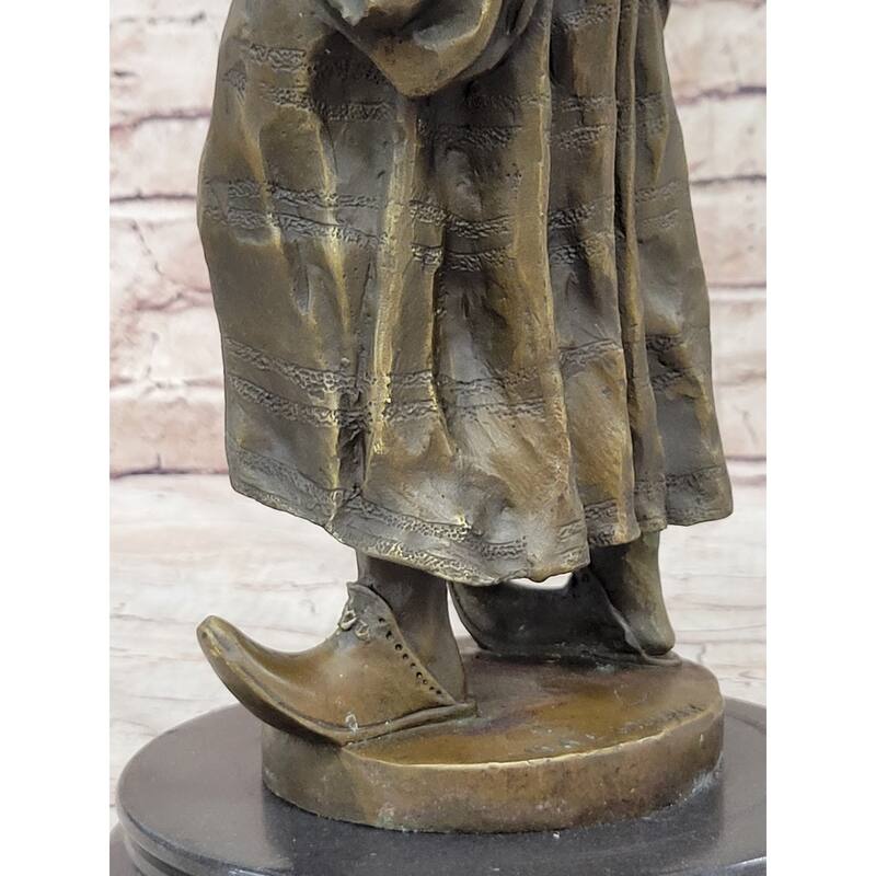 Signed Goudray Lemir Nomadic Arab Middle Eastern Chief Sword Bronze Statue Gift