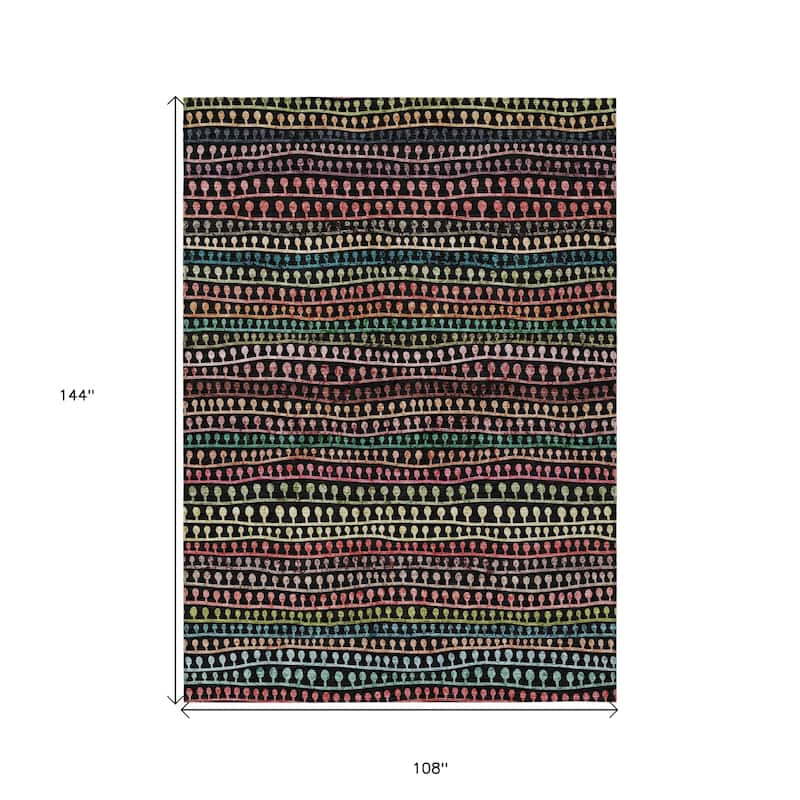 HomeRoots Striped Transitional Rectangle Outdoor Rug