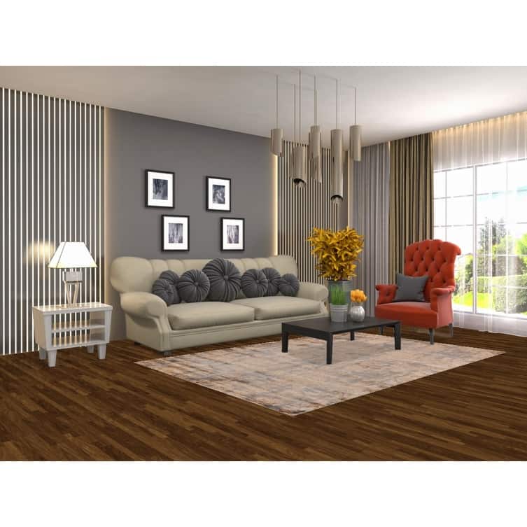 Abstract Oriental Area Rug Hand-Knotted Wool Carpet - 5'2"x 7'9"