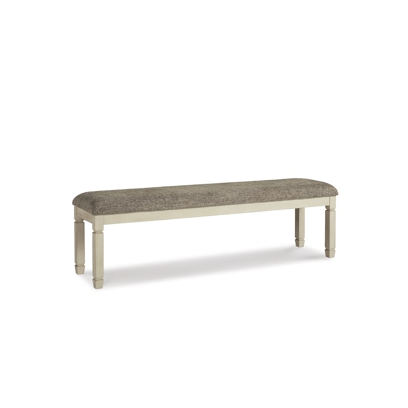 Ashley Furniture Bolanburg Two-Tone Upholstered Dining Room Bench - 65"W x 16"D x 20"H