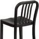 preview thumbnail 48 of 116, 2 Pack 24'' High Metal Indoor-Outdoor Counter Height Stool w/ Vertical Slat Back