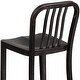 preview thumbnail 18 of 98, 24'' High Metal Indoor-Outdoor Counter Height Stool with Vertical Slat Back