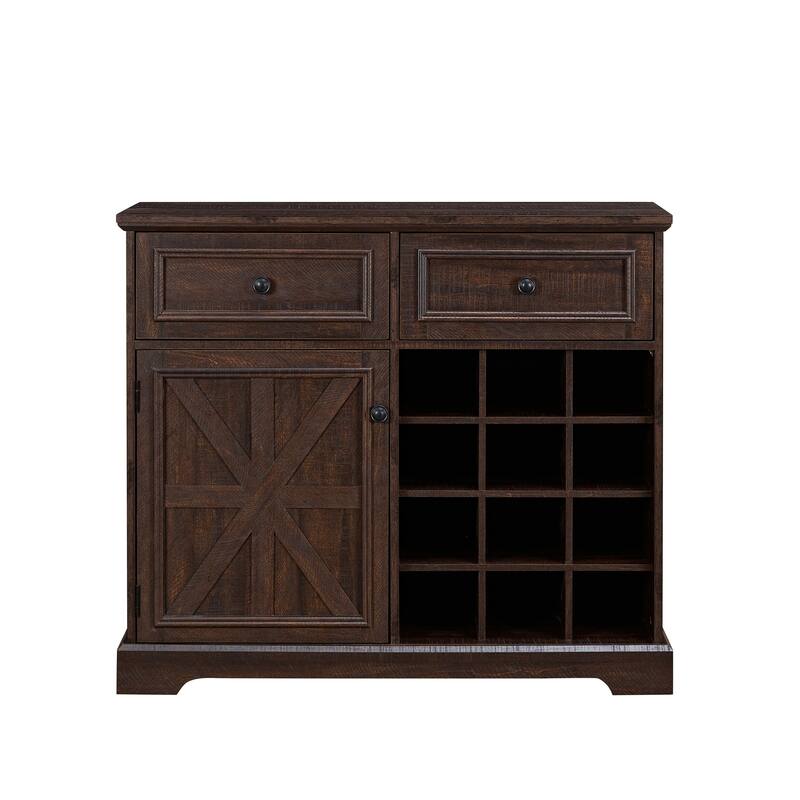Buffet Sideboard with 2 Drawers and Removable Shelves