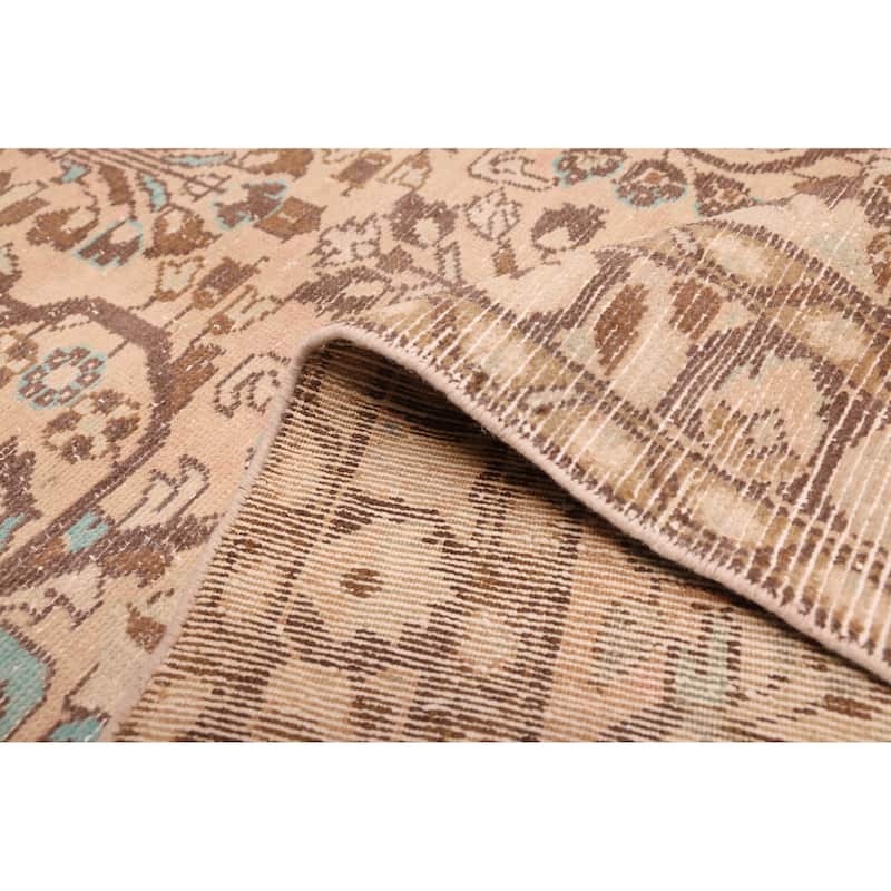 ECARPETGALLERY Hand-knotted Antalya Vintage Beige Wool Rug - 3'3 x 4'9